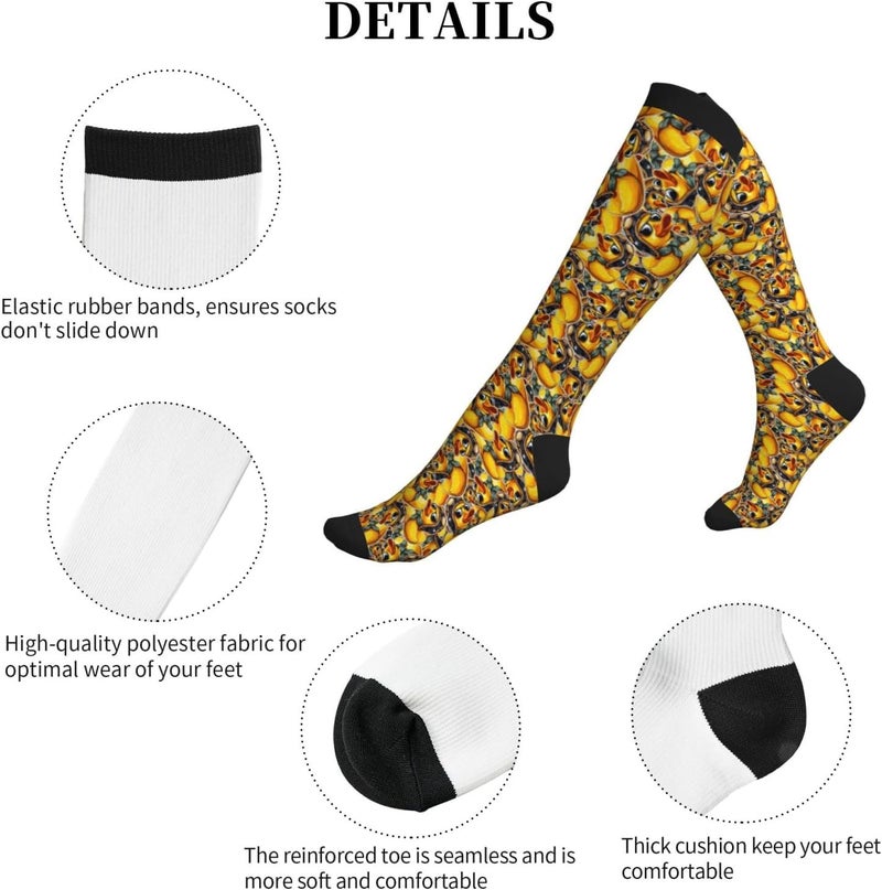 thmnj Compression Socks Knee High Support Socks for Women Men Circulation Stockings for Athletic Running Cycling Flying - Image 3